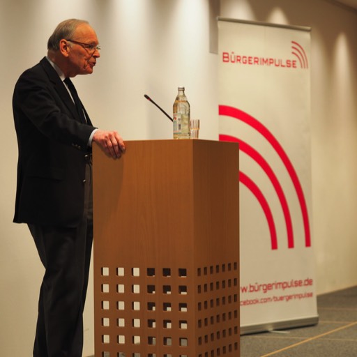 Prof. Peter Graf Kielmansegg spricht bei Bürgerimpulse im Ludwig-Erhard-Saal der IHK Ulm über Parteien und Politikverdossenheit (07.03.2018)